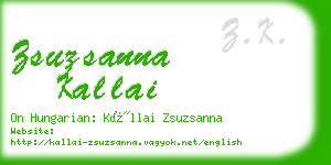 zsuzsanna kallai business card